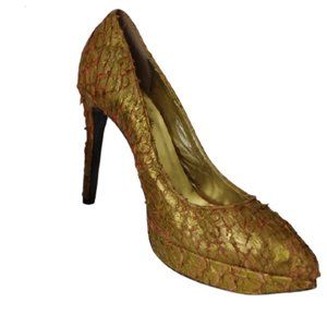 Marc Joseph Textured 9Leather Platform Pump- Sz. 10